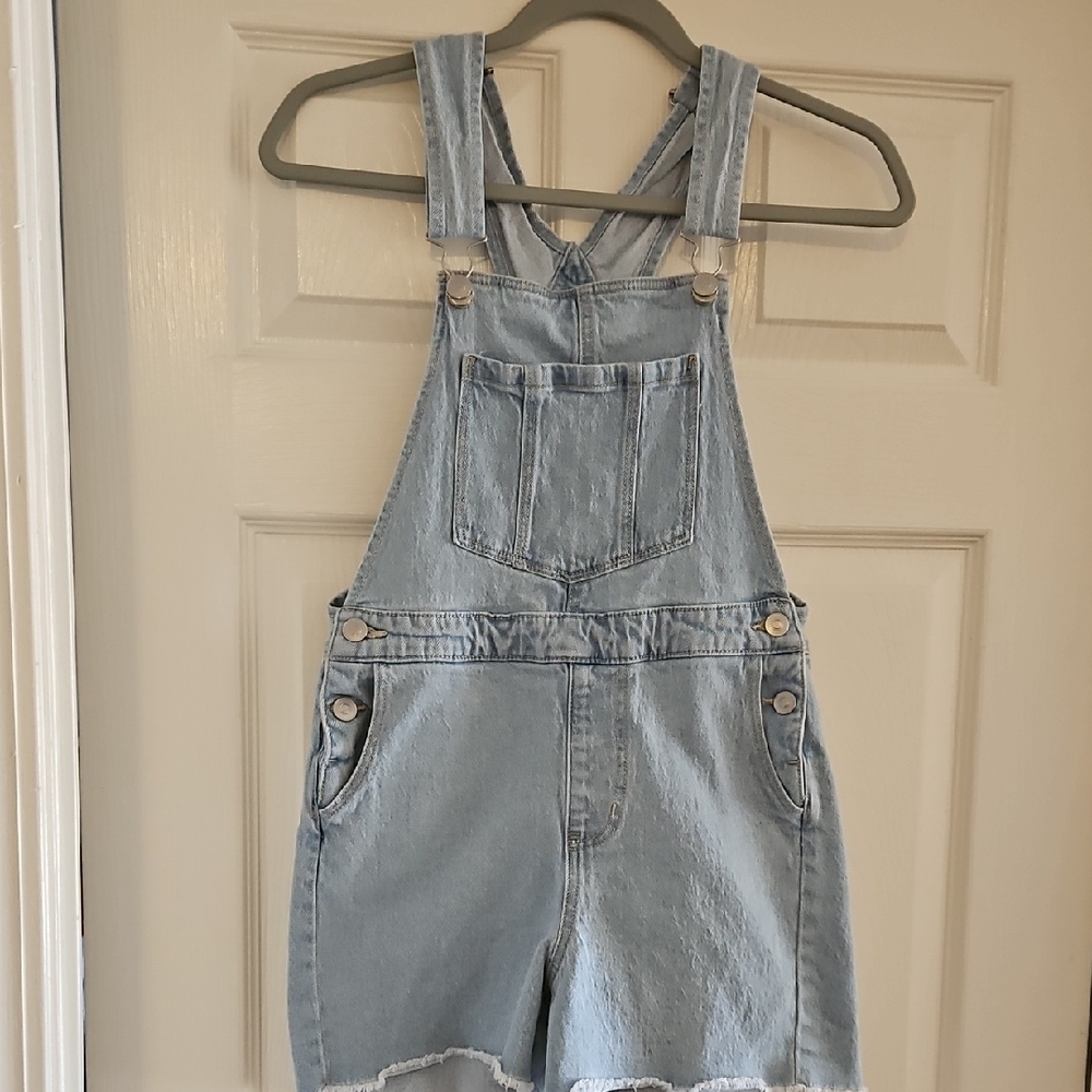 Trendy Light Blue Denim Overalls